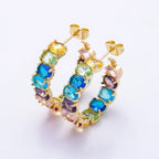 Rainbow CZ Hoop