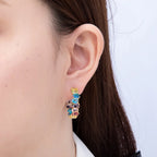Rainbow CZ Hoop