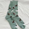 Support Mental Health Socks - Green Capybaras