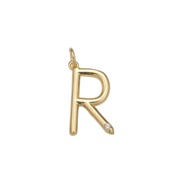 Large Letter with Diamond Accent