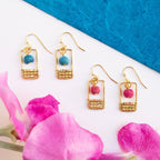 Kantha Mini Frame Earring