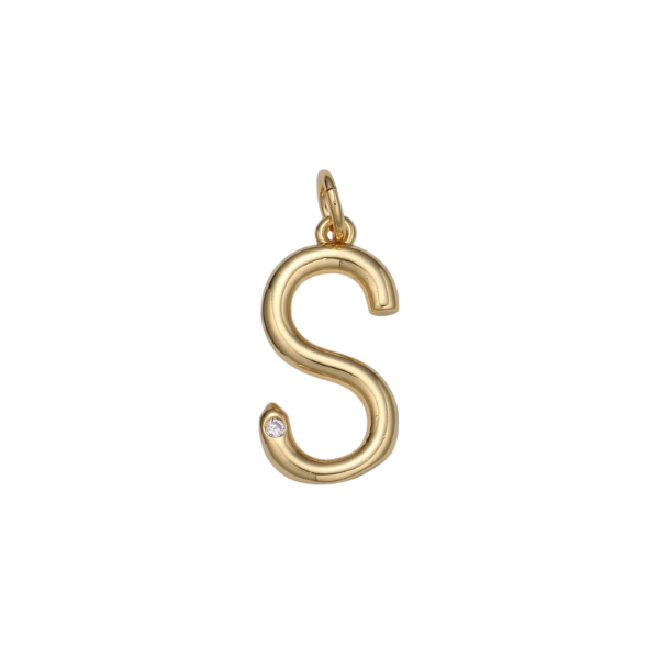 Large Letter with Diamond Accent
