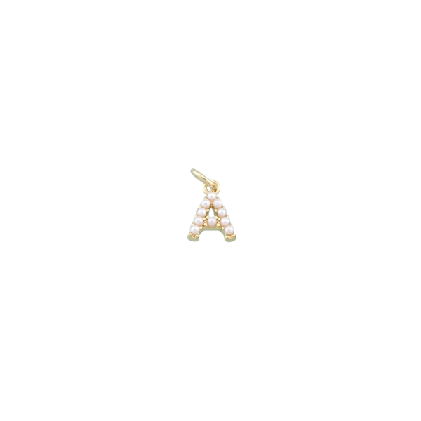 Pearl Letter Charm Collection