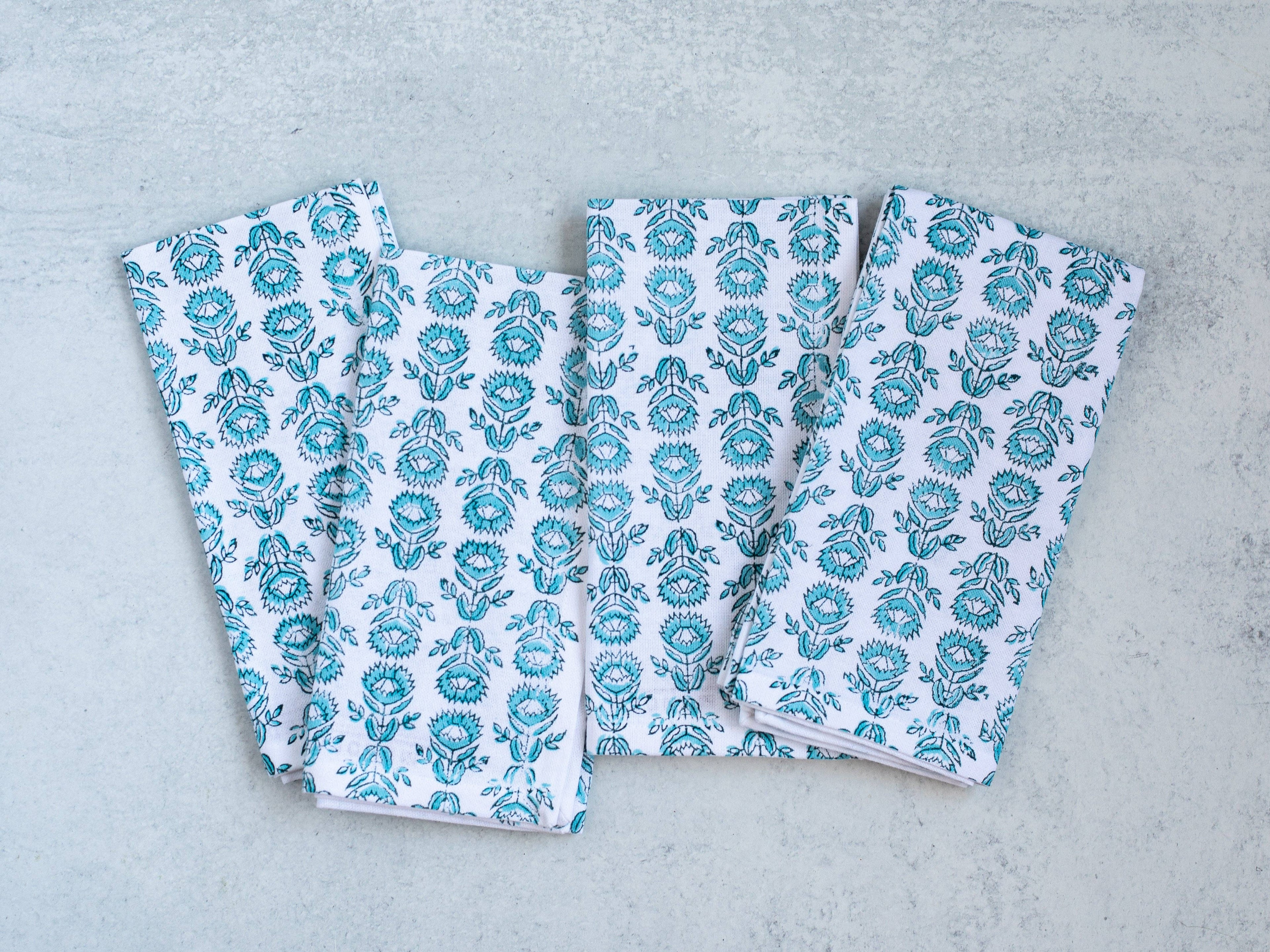 Midnight & Saltwater Protea Dinner Napkins