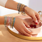 Dark Multi & Gold Chromacolor Miyuki Bracelet Trio