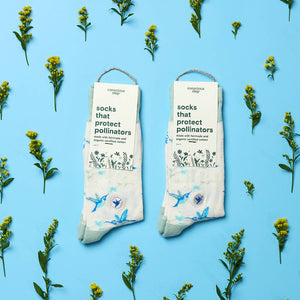 Socks that Protect Pollinators (Beige Hummingbirds)