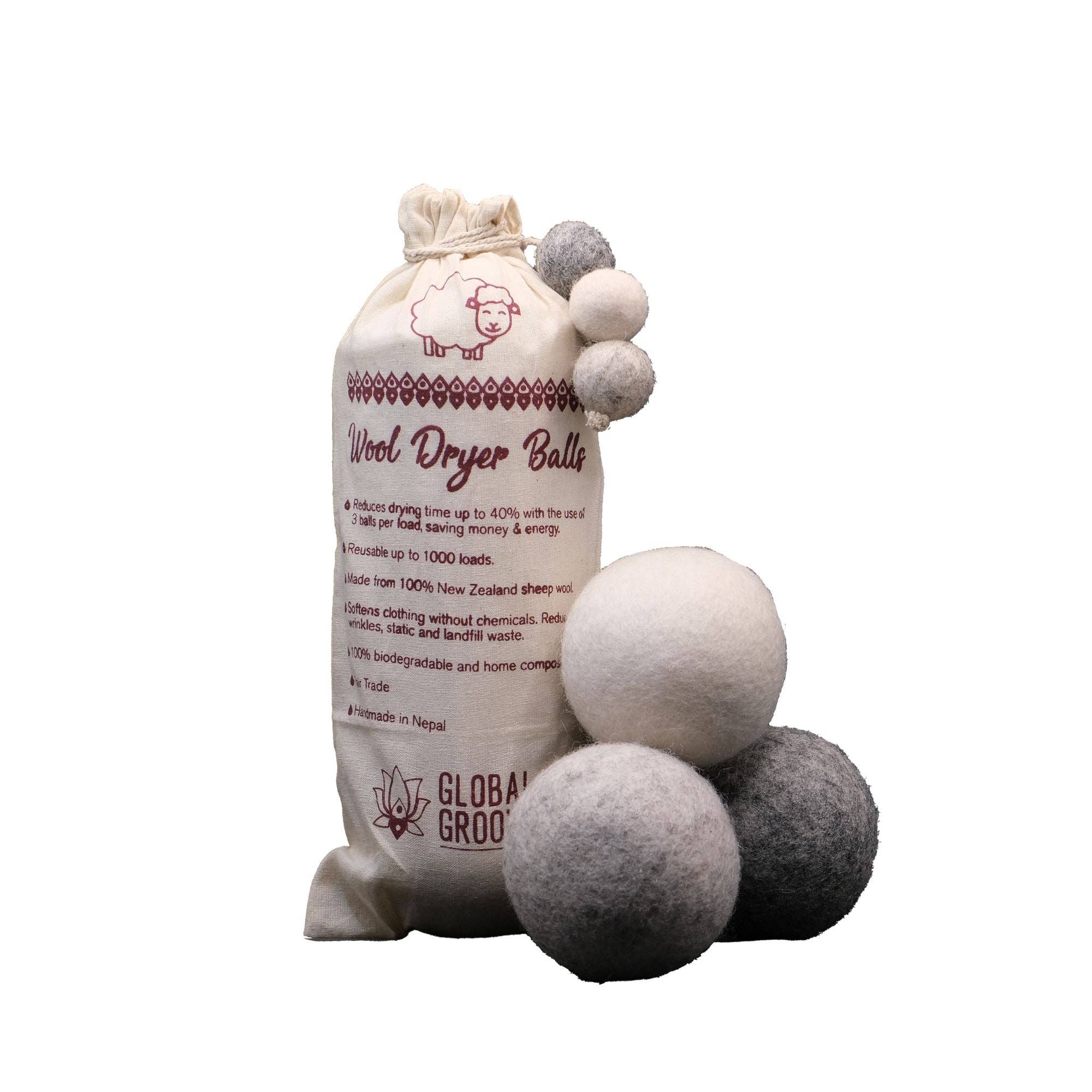 Handmade Felt Eco Dryer Balls - Set of 3