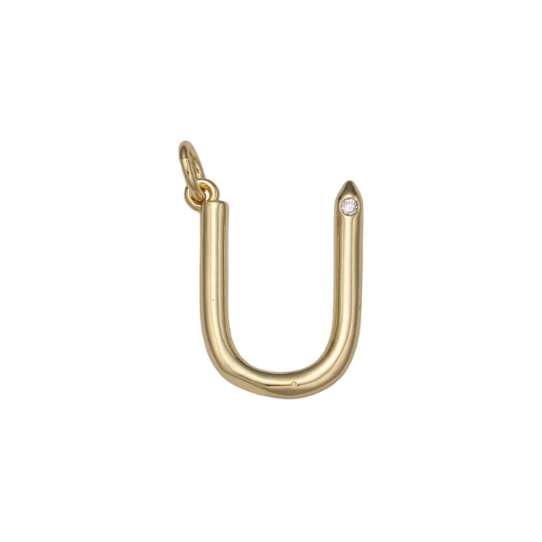 Large Letter with Diamond Accent