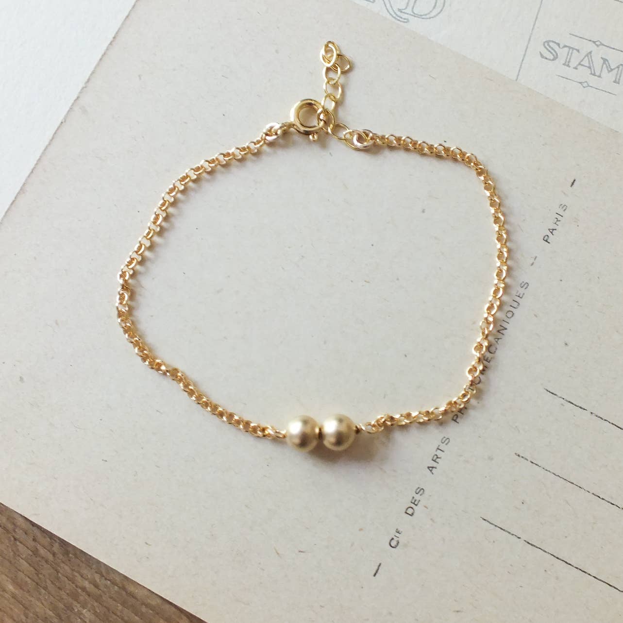 Friends Beads Bracelet: Gold Fill