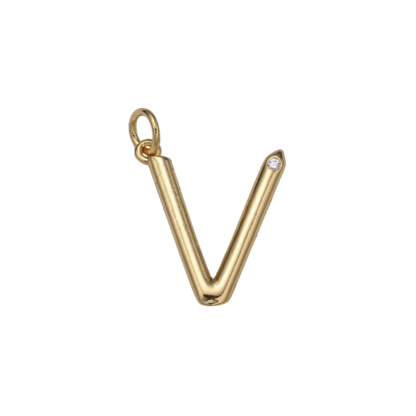 Large Letter with Diamond Accent