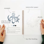 Seaside watercolor workbook