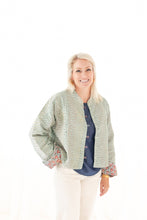 Velvet Mint & Block Print Jacket