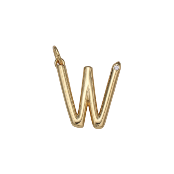 Large Letter with Diamond Accent