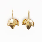 Sasha Layered Flower Threader Earrings Brass Wholesale