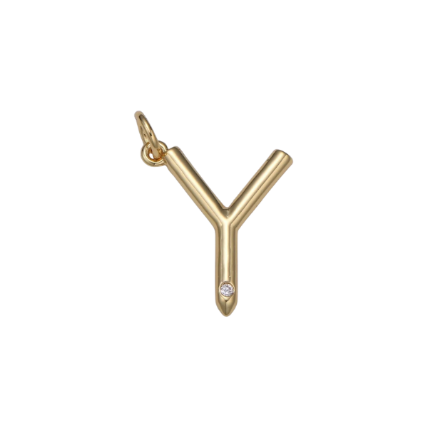 Large Letter with Diamond Accent