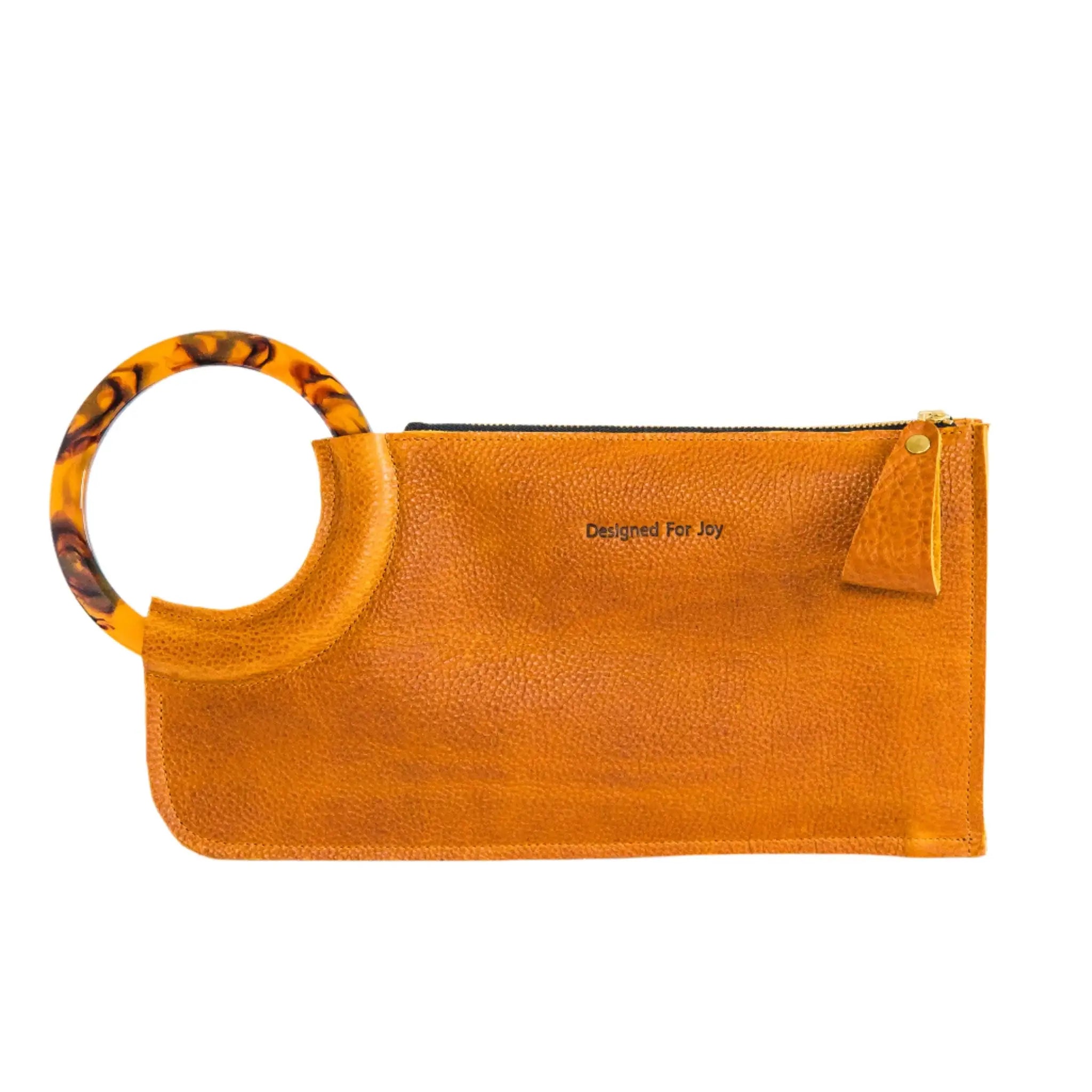The Adele Leather Wristlet Handbag
