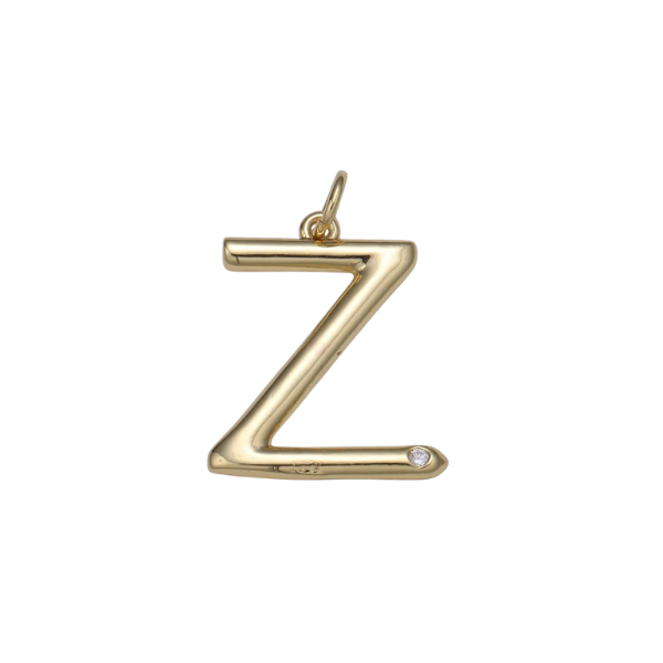Large Letter with Diamond Accent