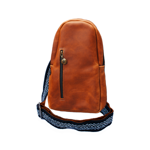 Sling Crossbody Backpack in Cognac