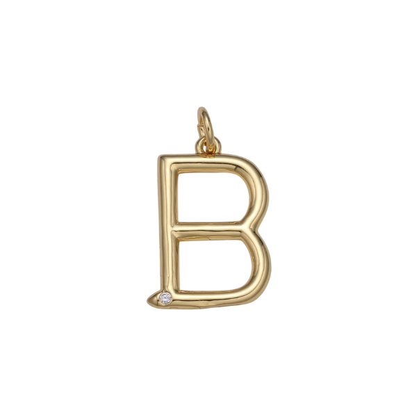 Large Letter with Diamond Accent