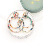 Margot Multicolored Resin Dangle Earrings