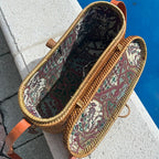 Ata Vine Cross Body Tote Bag with Flat Top