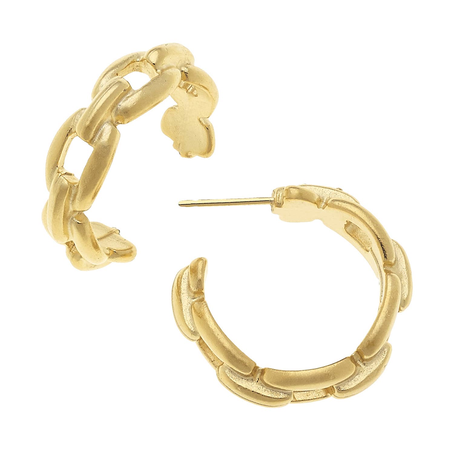Small Gold Chain Circle Hoop Earrings | Susan Shaw