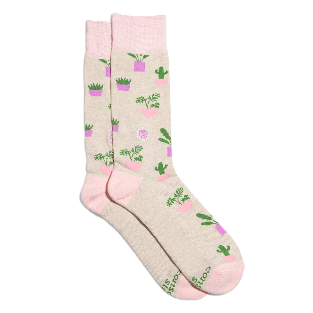 Socks that Support Mental Health (Happy Houseplants)