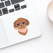 Heart Sunglasses Dog Sticker