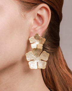 Golden Bloom Statement Earrings
