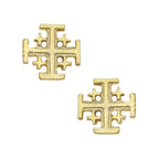 Gold Multi Cross Stud Earring | Susan Shaw