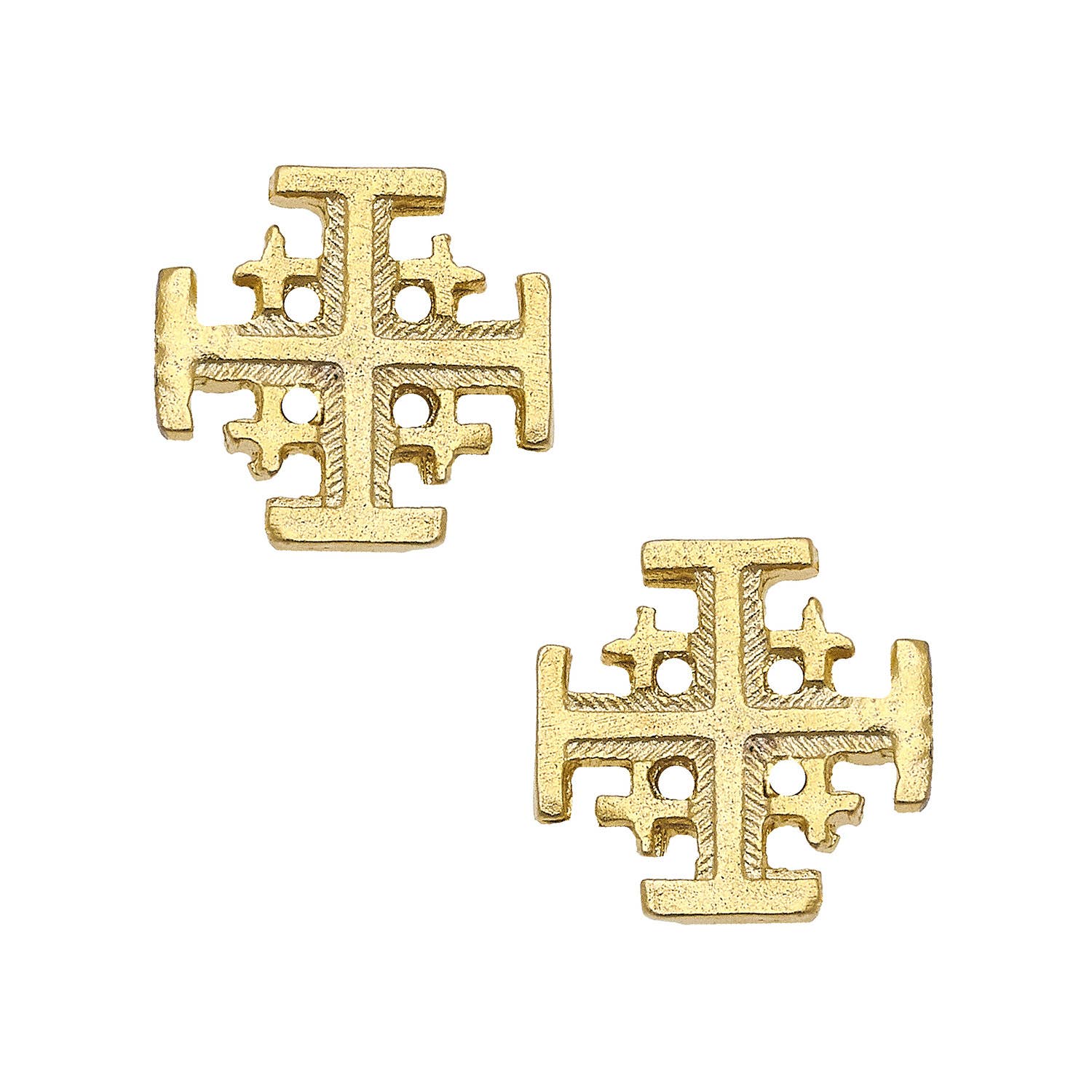 Gold Multi Cross Stud Earring | Susan Shaw
