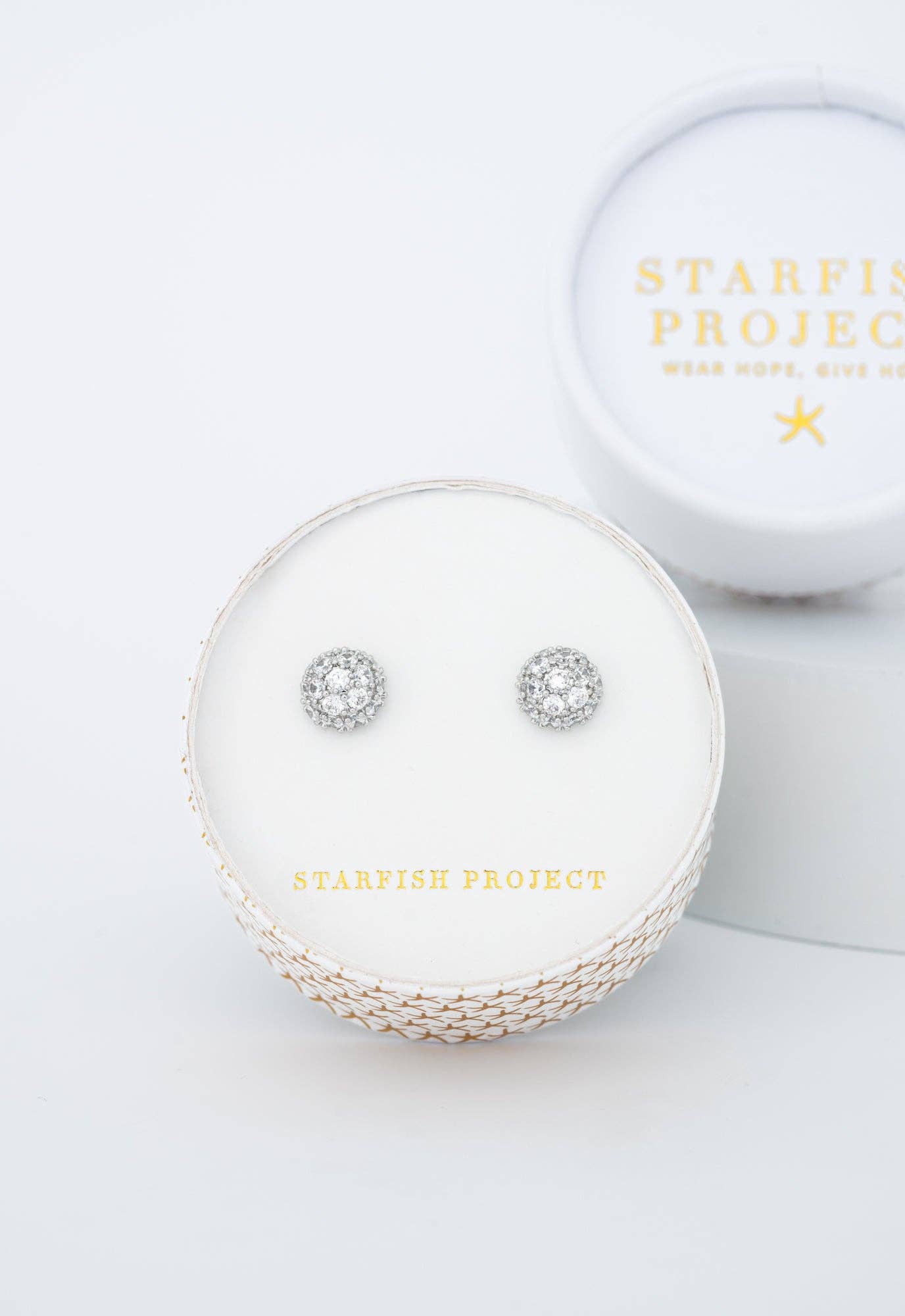 Lustre Bloom Studs in Platinum