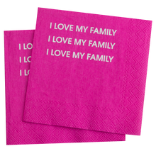 I Love My Family Cocktail Napkins