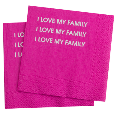 I Love My Family Cocktail Napkins