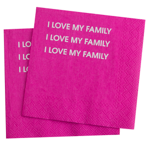 I Love My Family Cocktail Napkins