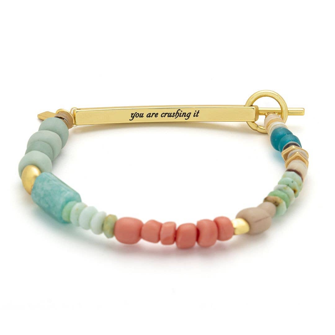 Hidden Message Bracelet | Amazonite | Stone of Courage