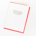 Put Up With Me Letterpress Card