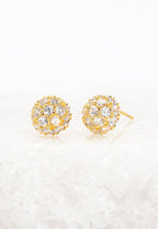 Lustre Bloom Studs in Gold