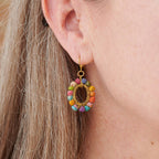 Oval Kantha Milieu Earrings
