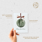 Merry Christmas Ornament | Winter Holiday Greeting Card