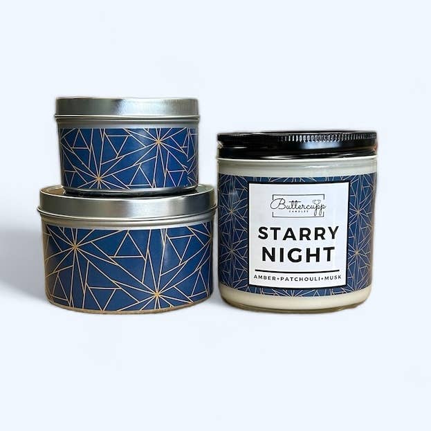 Starry Night Amber Soy Candle and Melts 