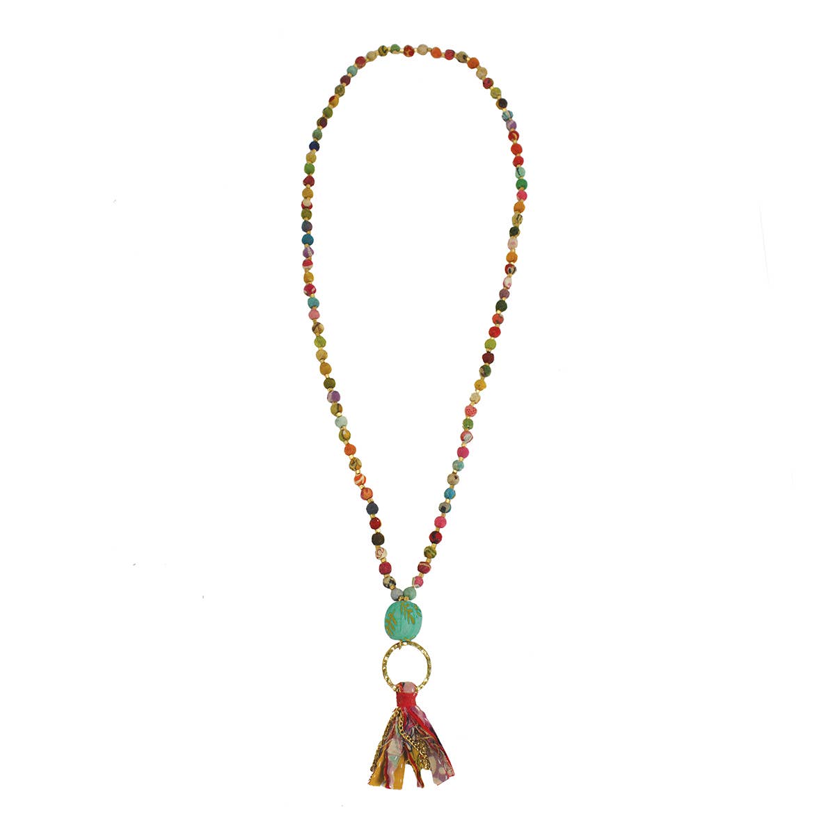 Kantha Tassel Necklace
