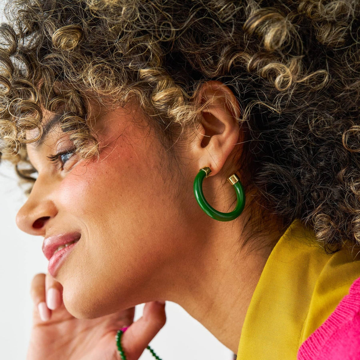 Winona Resin Hoop Earrings
