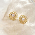 Pearl Heart Studs