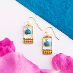 Kantha Mini Frame Earring