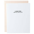Love All Your Crazy Letterpress Card