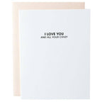 Love All Your Crazy Letterpress Card