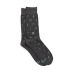 Support Music Socks (Gray Music Notes)