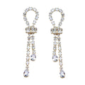 Diamond Drop Statement Earrings