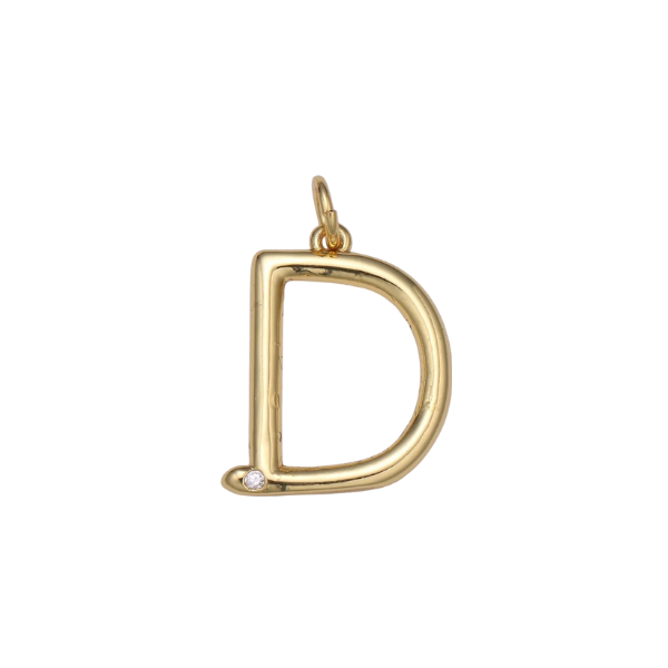Large Letter with Diamond Accent